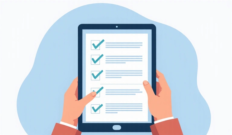 Illustrazione di una persona che tiene in mano un documento digitale, simboleggiando i diritti dell'utente e il controllo sui propri dati personali.